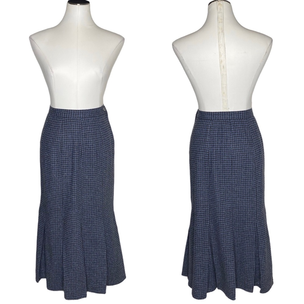 Vintage Dennis Goldsmith Gingham Mermaid Midi Skirt